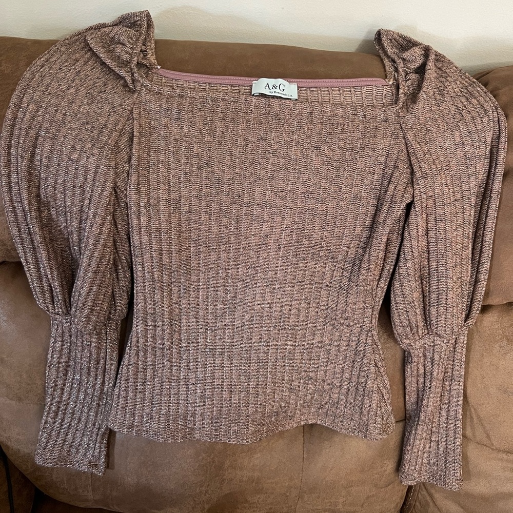 Long sleeve shimmery top